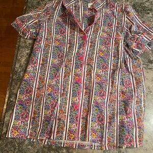 Bedhead pajama top EUC! Small SButton-Up Shirt - Pink, Blue & Yellow